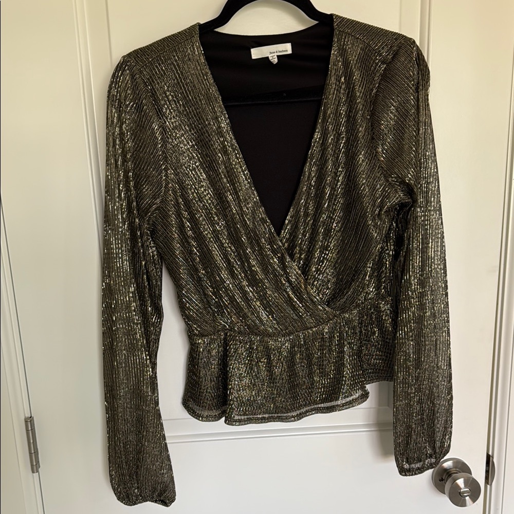 Gold Metallic Women Top